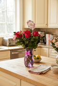 Radiance Red Rose & Pink Bud Vase Arrangement